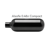 Колба композит. ALSAFE 30МПа 0,48л compact (CRP III-69-0.48-30-T) черная глянцевая 73*216мм