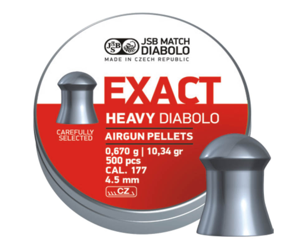 Пули JSB Exact Heavy Diabolo 4,5 мм 0,67 гр (500шт)